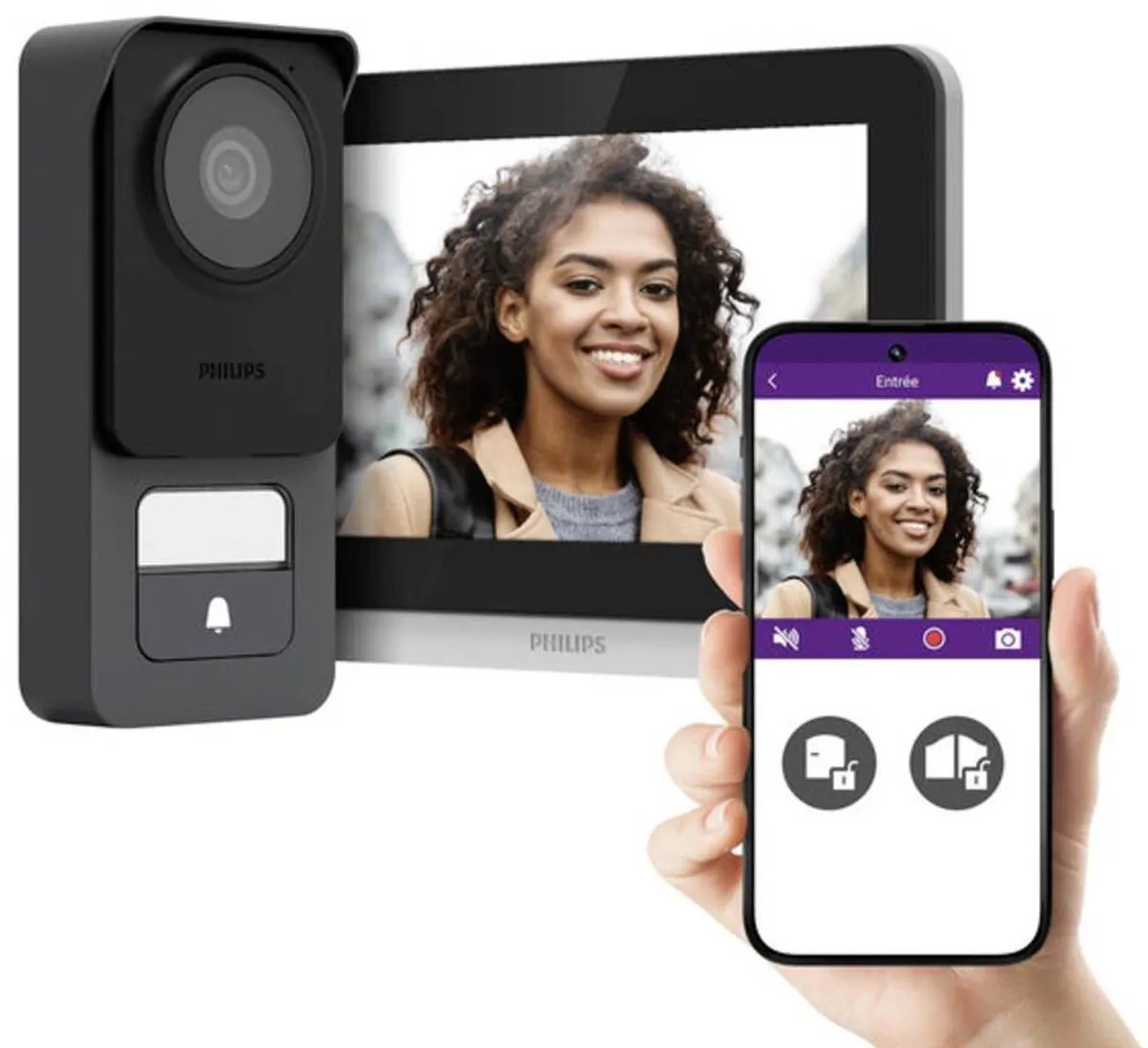 Philips WelcomeEye Connect 3 WiFi Deurbel - 3K Camera - Zwart - afbeelding 6 van 6