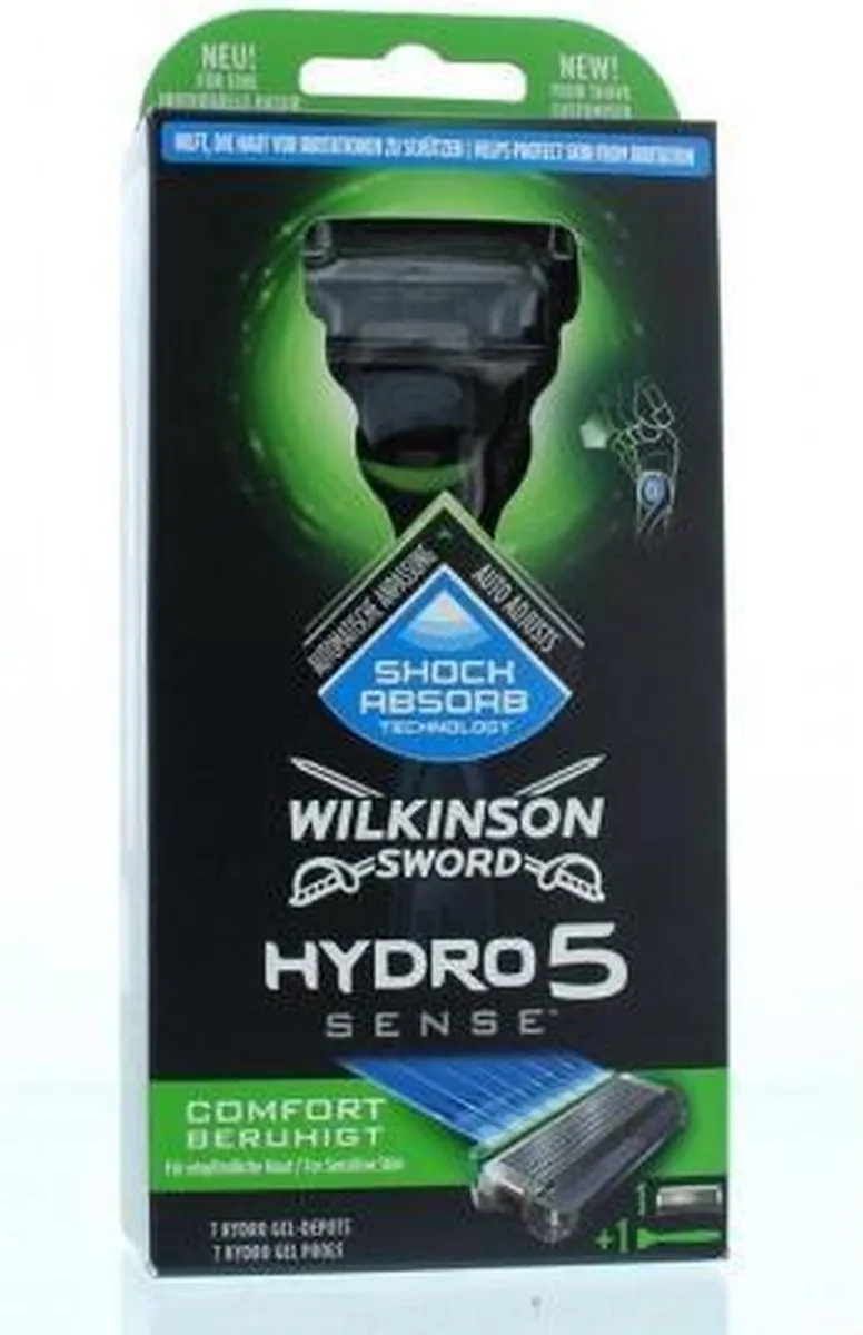 Wilkinson Sword Sword Hydro 5 Sense - 5 Bladen - Groen
