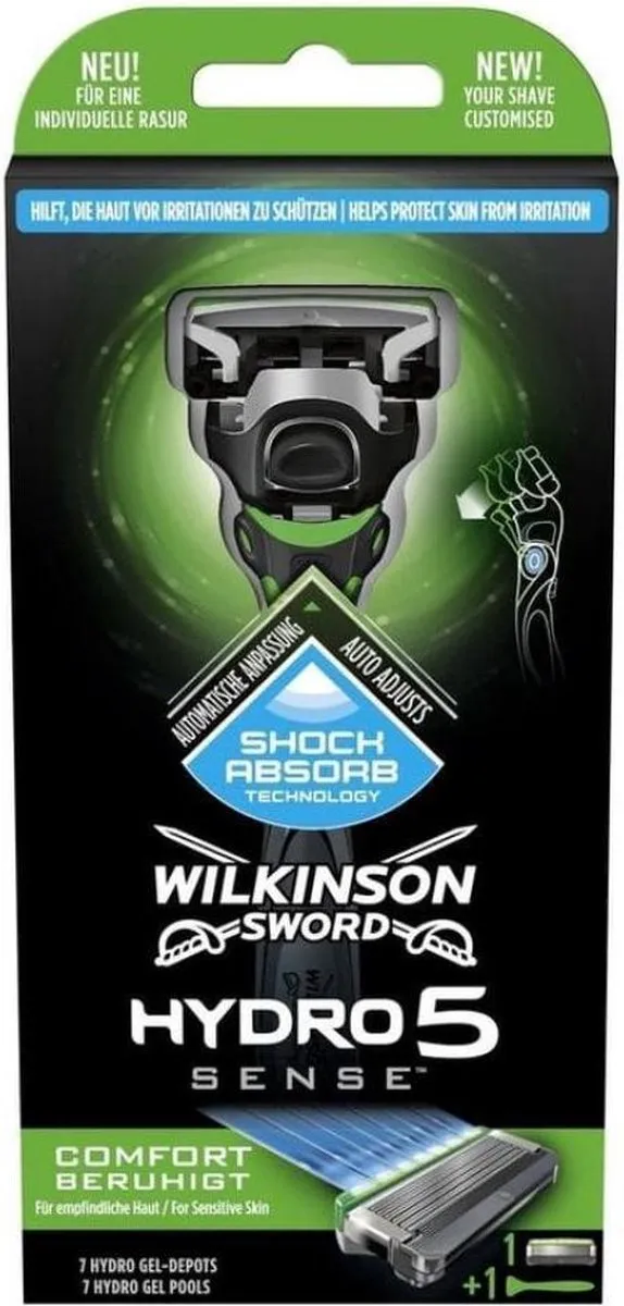 Wilkinson Sword Sword Hydro 5 Sense - 5 Bladen - Groen