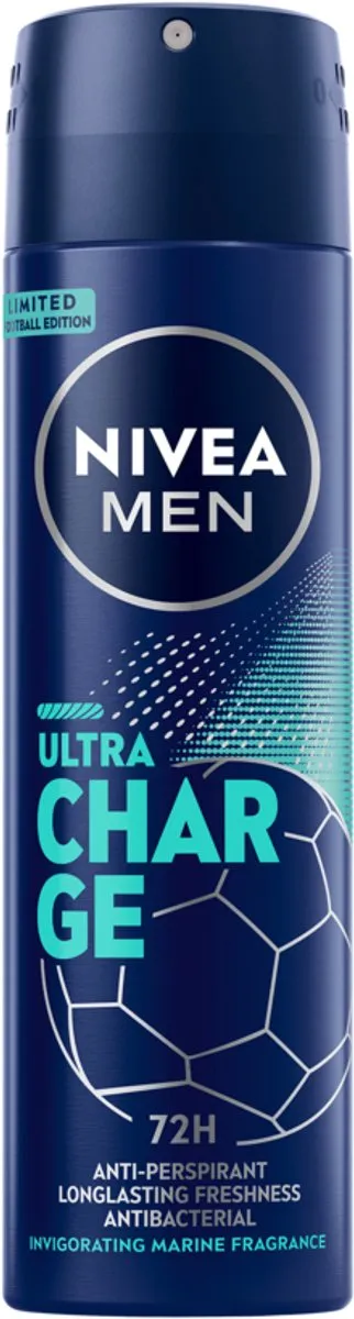 NIVEA MEN Ultra Charge Anti-Transpirant Spray 72u - 6x150ml