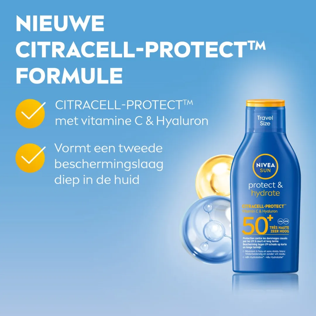 NIVEA SUN Protect & Hydrate Reisformaat Zonnecrème SPF 50 - 100ml - afbeelding 6 van 6