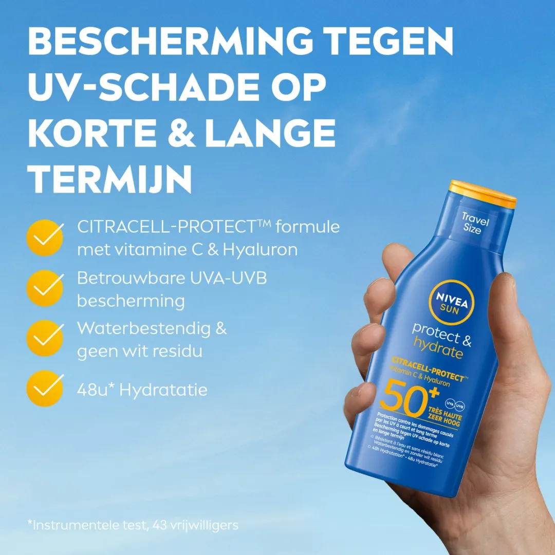 NIVEA SUN Protect & Hydrate Reisformaat Zonnecrème SPF 50 - 100ml