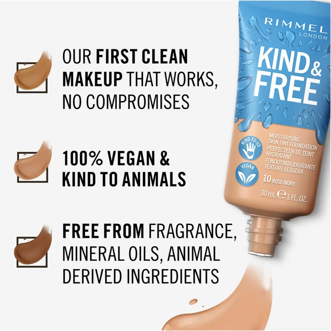 Rimmel London KIND & FREE Vegan Foundation 510 Cinnamon