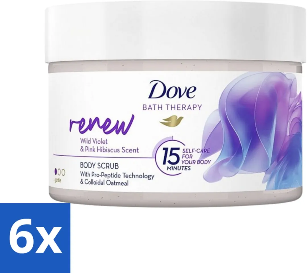 Dove Bath Therapy Renew Bodyscrub Wilde Viooltjes & Roze Hibiscus