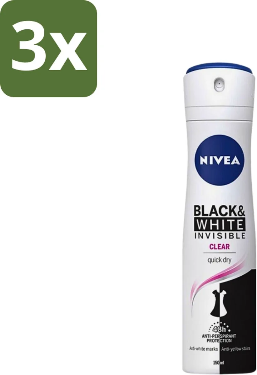 NIVEA Invisible Black & White Deospray 48 Uur