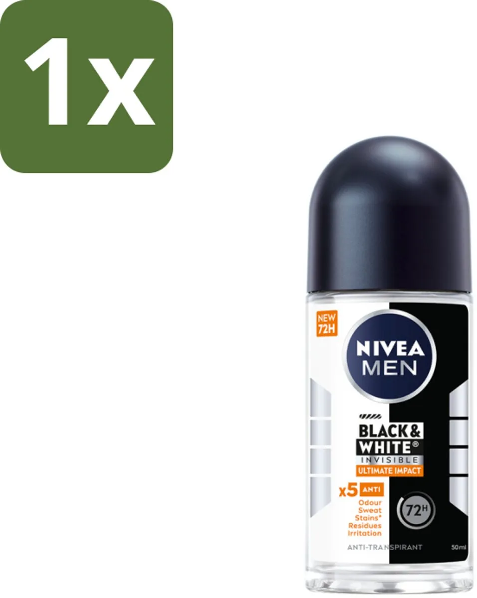 NIVEA MEN Black & White Ultimate Impact Deodorant Roller 50ml