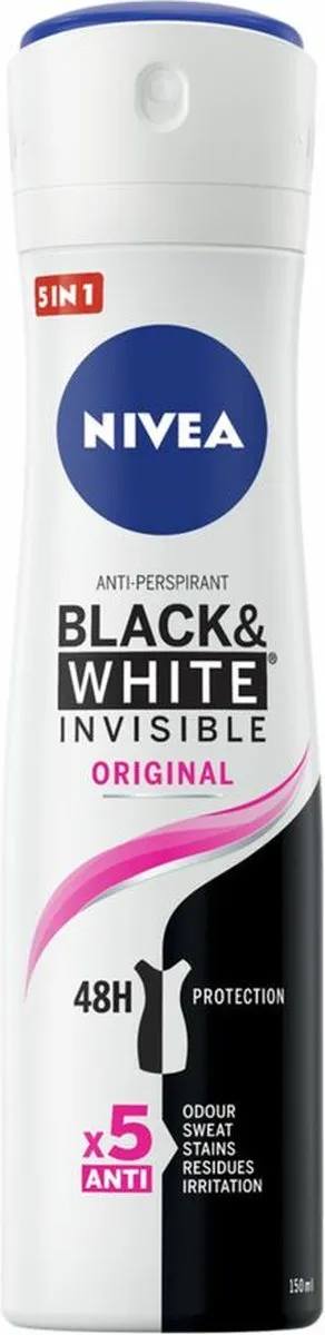 NIVEA Invisible For Black & White Deodorant Spray 3x150ml