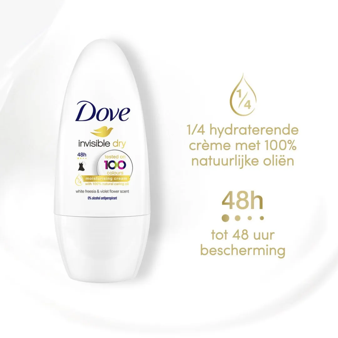 Dove Invisible Dry Anti-Transpirant Roller - 6x50ml