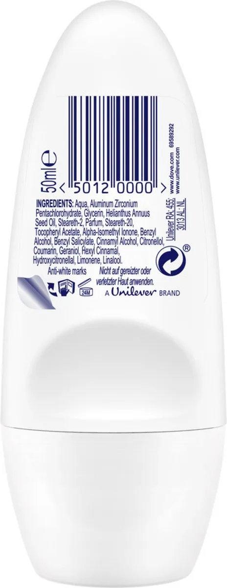 Dove Invisible Dry Anti-Transpirant Roller - 6x50ml