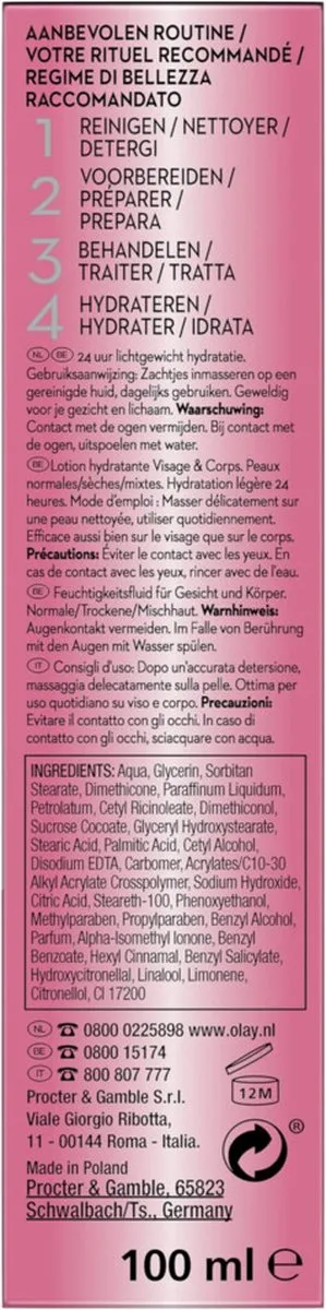 Olay Essentials Hydraterende Beauty Fluid Gezichtslotion - 6x100ml - afbeelding 6 van 6