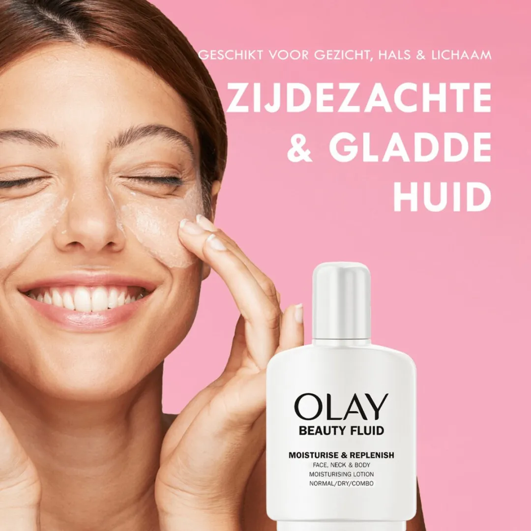 Olay Essentials Hydraterende Beauty Fluid Gezichtslotion - 6 x 100 ml - Voordeelverpakking