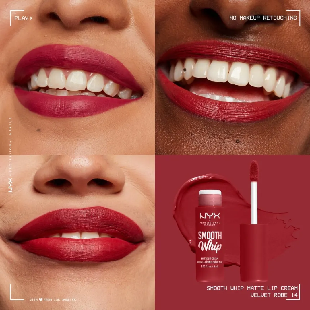 NYX Professional Makeup Velvet Robe Smooth Whip Matte Lip Cream 4ml
