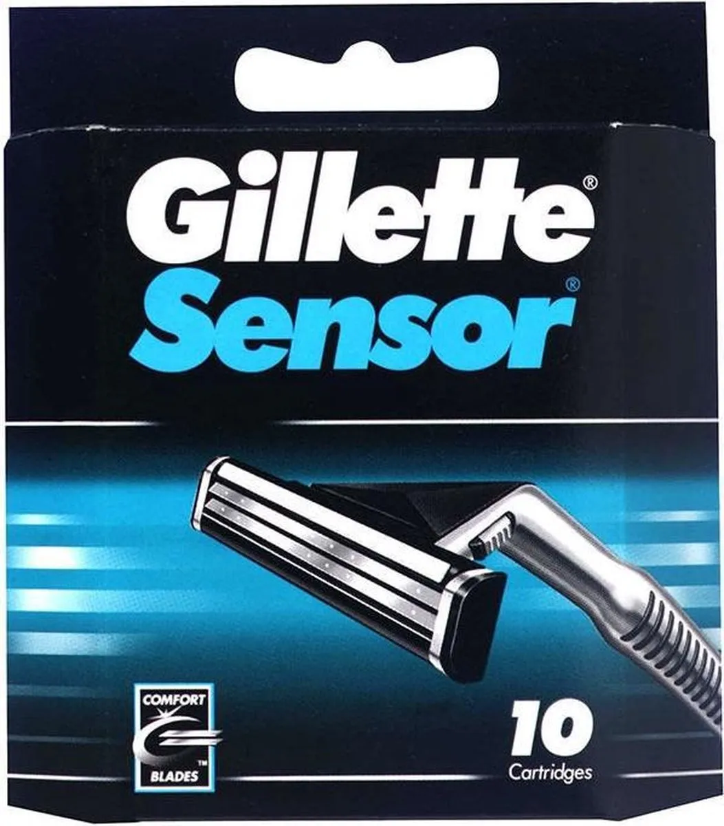 Gillette Sensor Scheermesjes 10 Stuks - 5 Bladen - Zwart