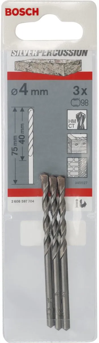 Bosch CYL-3 Betonboor 4mm - 3 Stuks