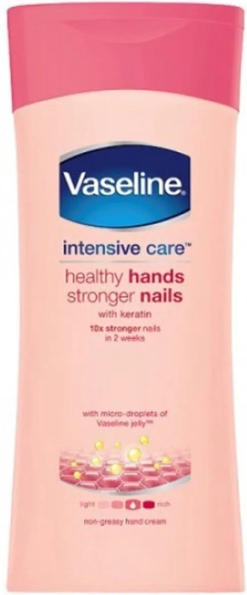 Vaseline Handcreme Healthy Hands & Stronger Nails 200ml - 144 Stuks
