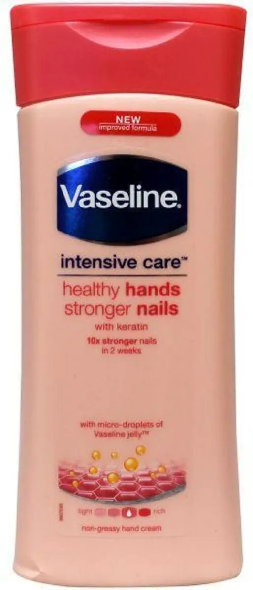 Vaseline Handcreme Healthy Hands & Stronger Nails 200ml - 144 Stuks