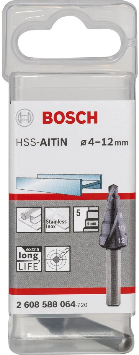 Bosch Trappenboor HSS-AlTiN 4mm - 12x50mm