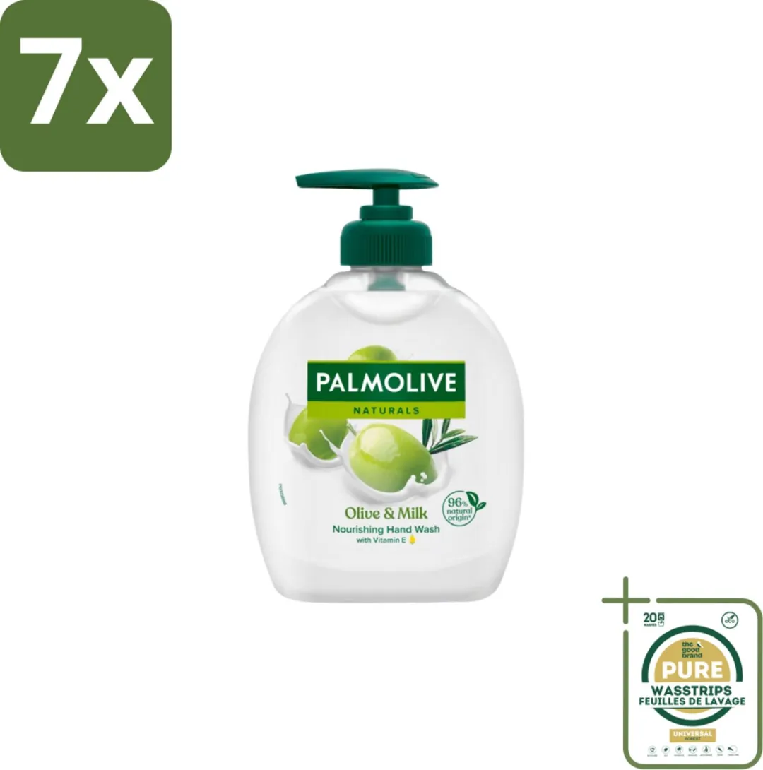 Palmolive Handzeep Naturals Olijf Melk 2100ml - 7 Stuks