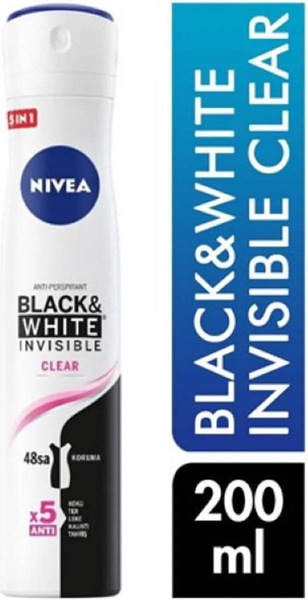NIVEA Deo Spray Black & White Clear 200ml