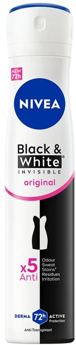 NIVEA Deo Spray Black & White Clear 200ml