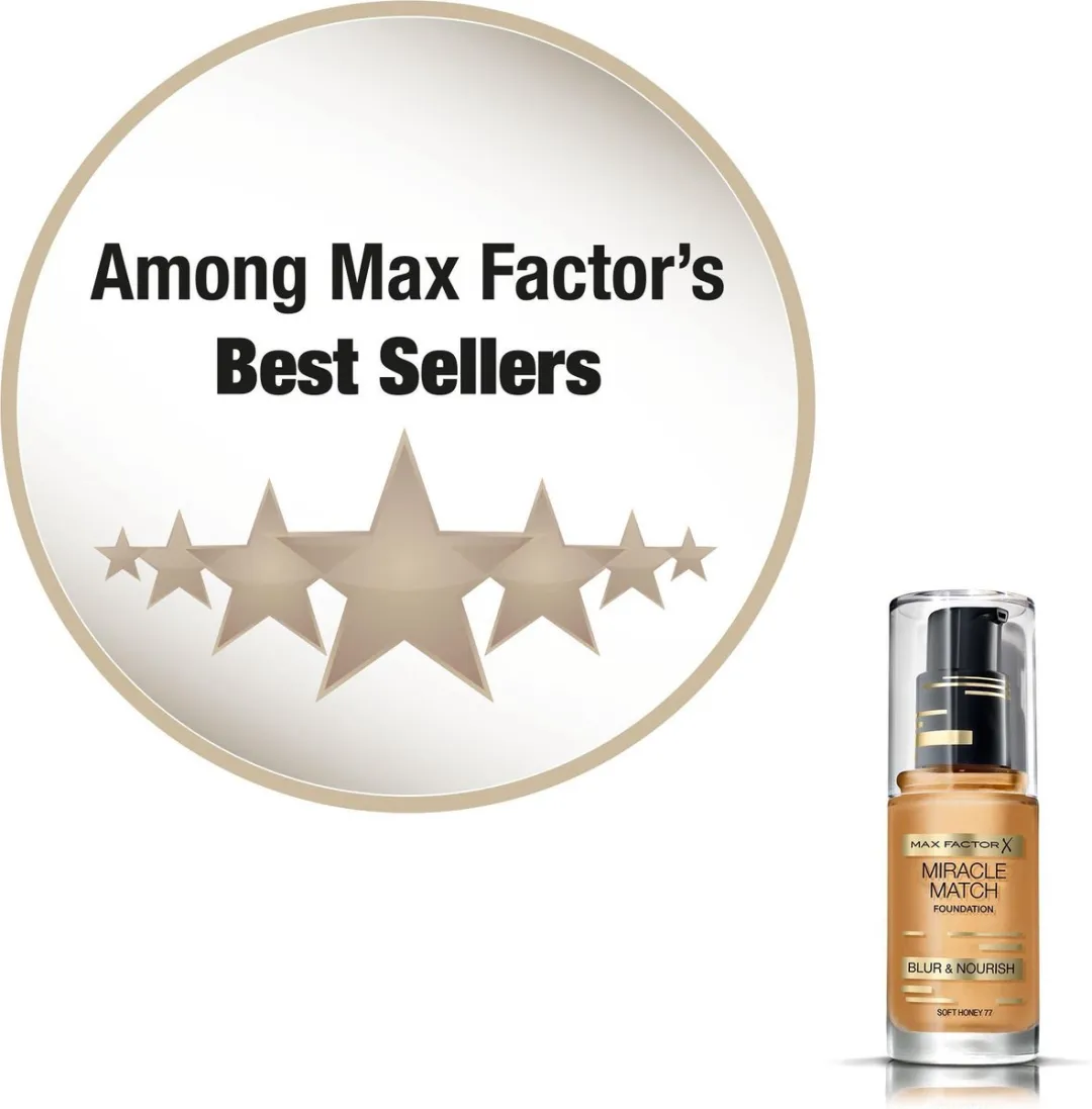 Max Factor Miracle Match Liquid Foundation 077 Soft Honey - 30ml
