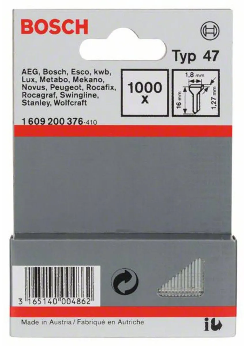 Bosch Nagel Type 47 1,8x1,27x16mm - 1000 Stuks