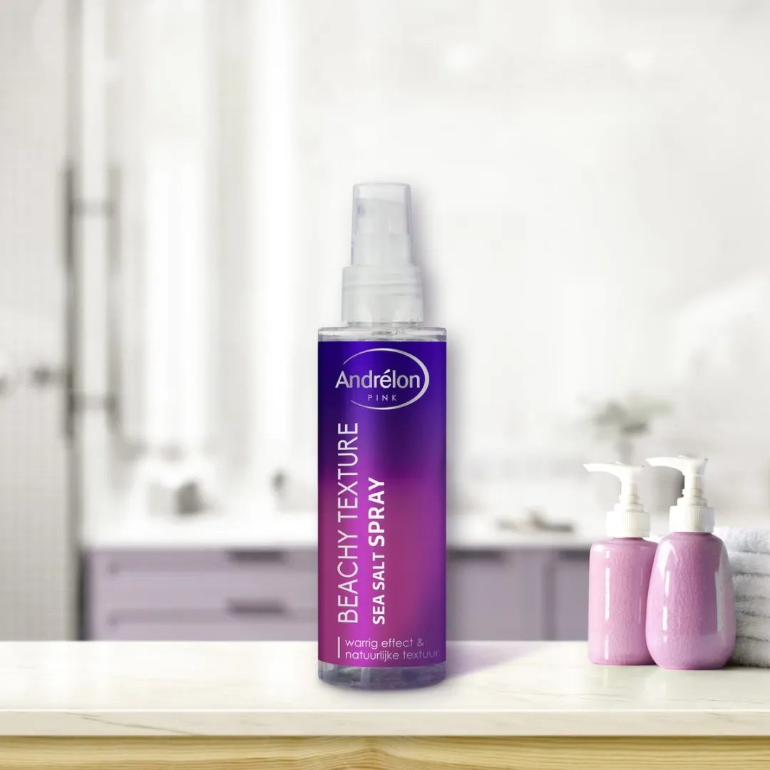 Andrélon Pink Beachy Texture Sea Salt Spray 6x150ml