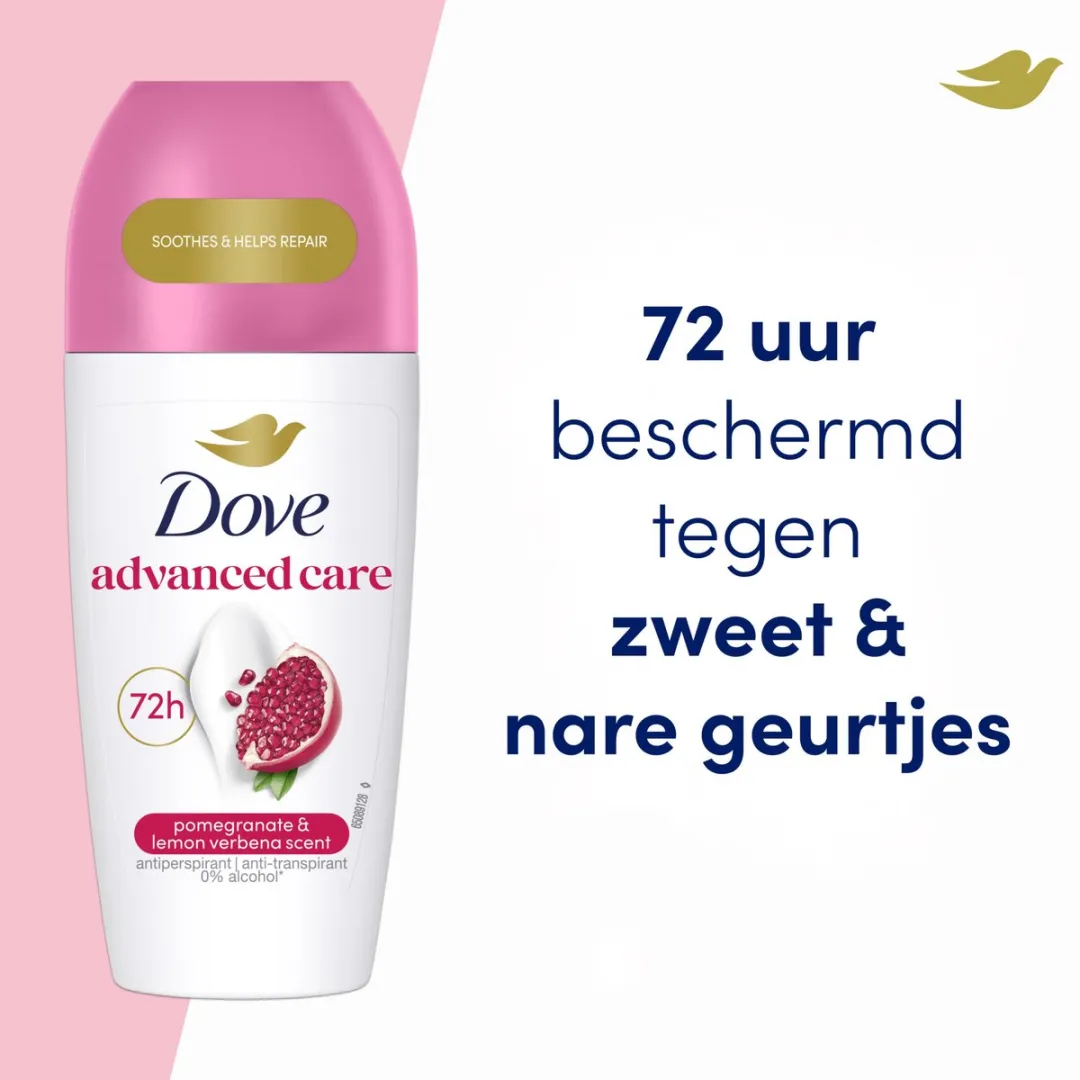 Dove Anti-Transpirant Deodorant Roller Pomegranate & Lemon Verbena - 6x50ml