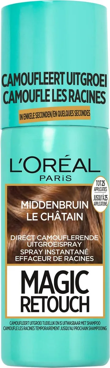 L'Oréal Paris Magic Retouch Middenbruin Uitgroei Spray 75ml