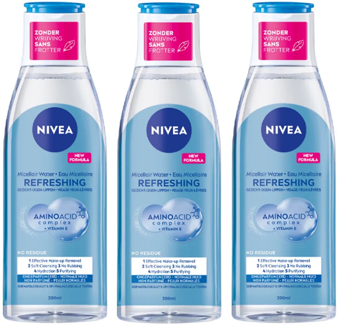 NIVEA Micellair Water Verfrissend 600ml - 3x200ml