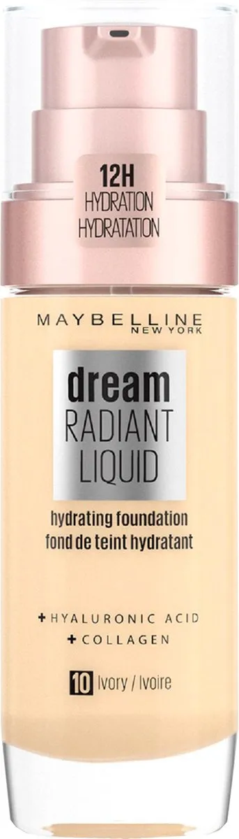 Maybelline New York Dream Radiant Liquid Foundation 10 Ivory