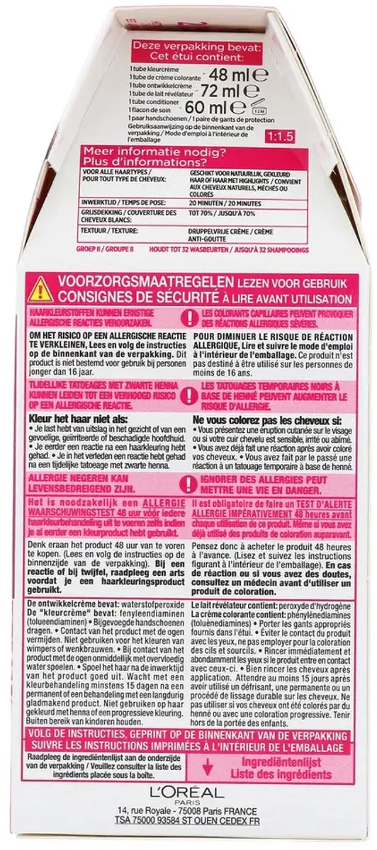 L'Oréal Paris Casting Crème Gloss 454 Mahonie Koperbruin - 3x1030ml