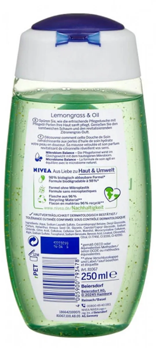 NIVEA Lemongrass & Oil Douchegel 6x250ml
