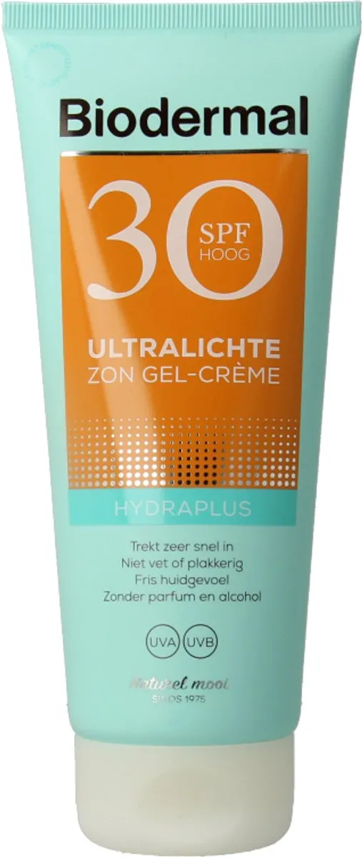 Biodermal Hydraplus Ultralichte Zon Gel-Crème SPF 30 - 150ml