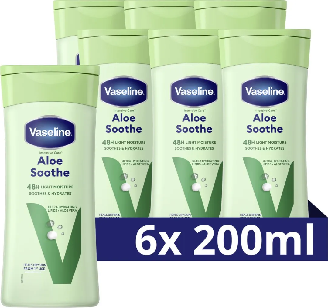 Vaseline Intensive Care Aloe Soothe Bodylotion - 6x200ml