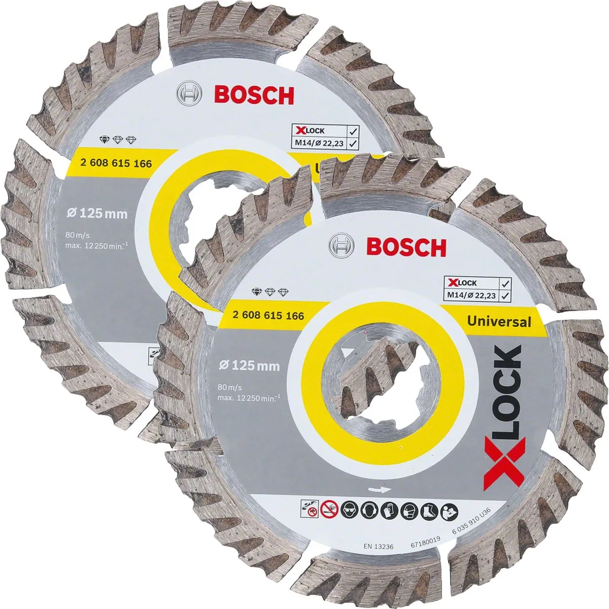 Bosch X-LOCK Diamantdoorslijpschijf 125mm
