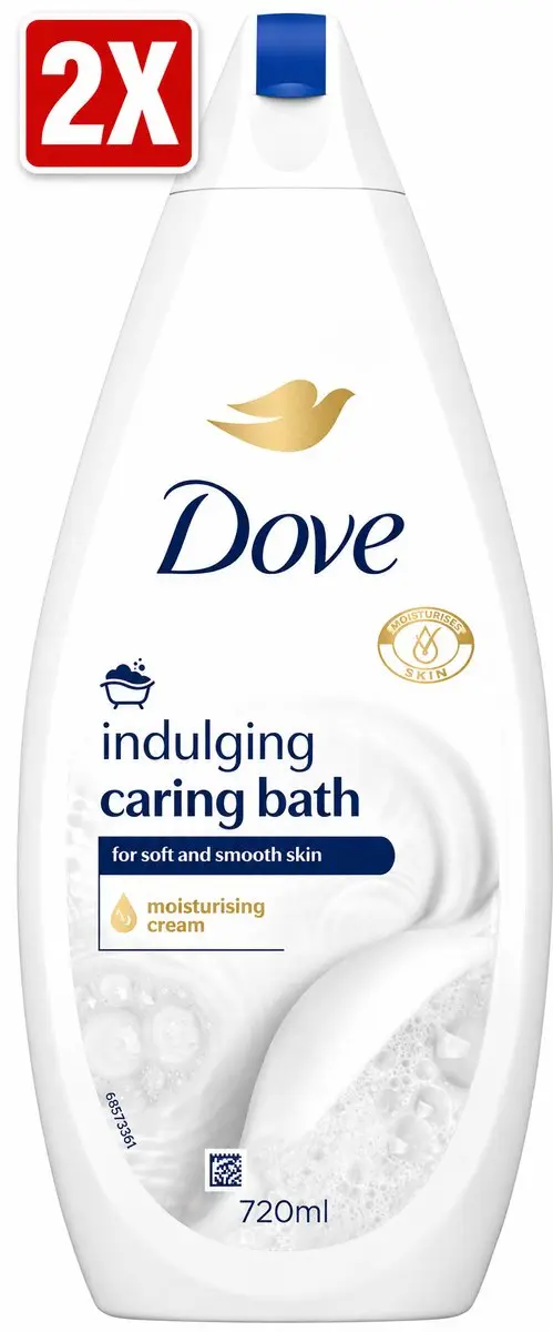 Dove Indulging Cream Badcrème 720ml - 2 Stuks