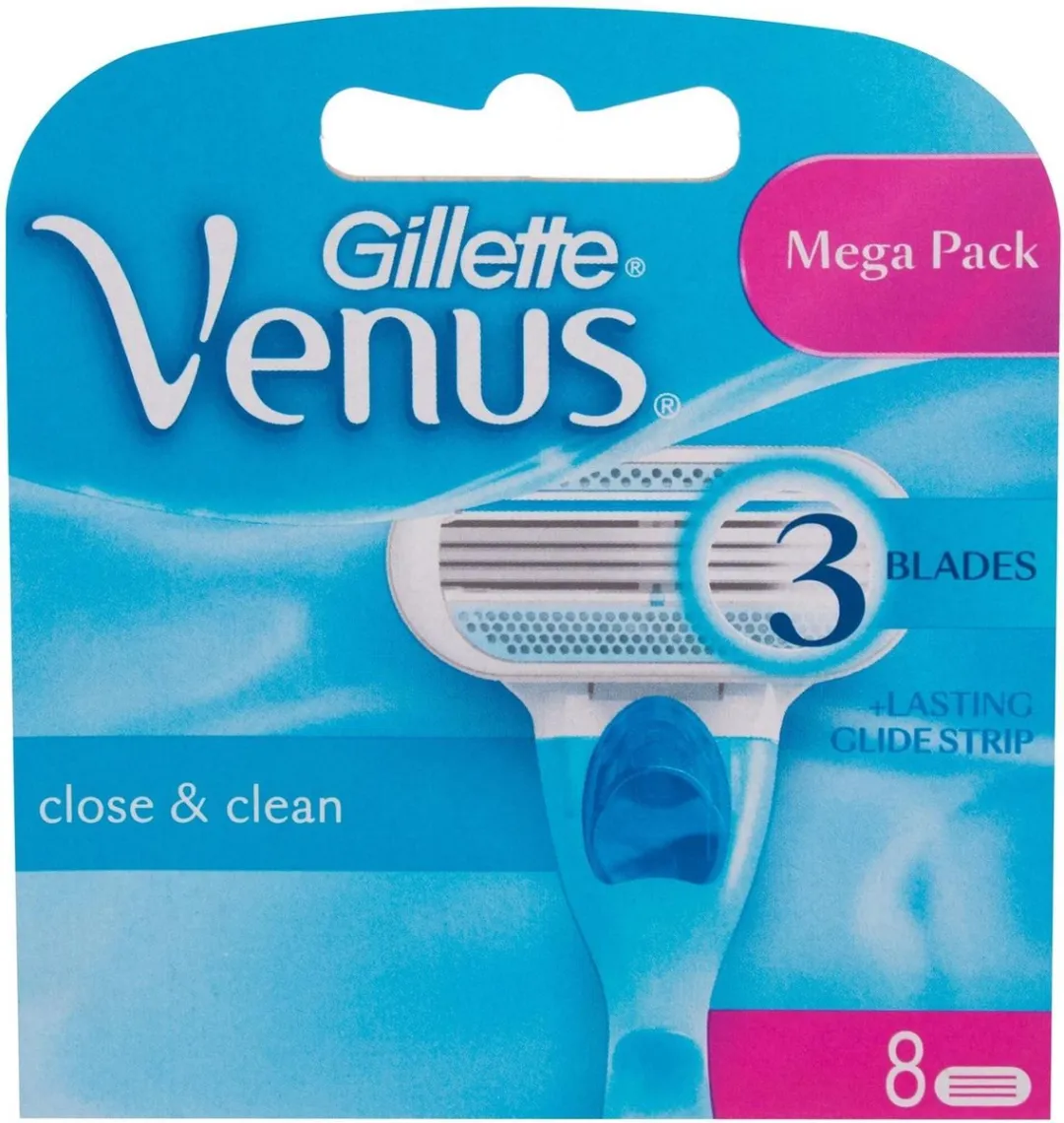 Gillette Venus Scheermesjes 8 Stuks - 3 Bladen - Blauw