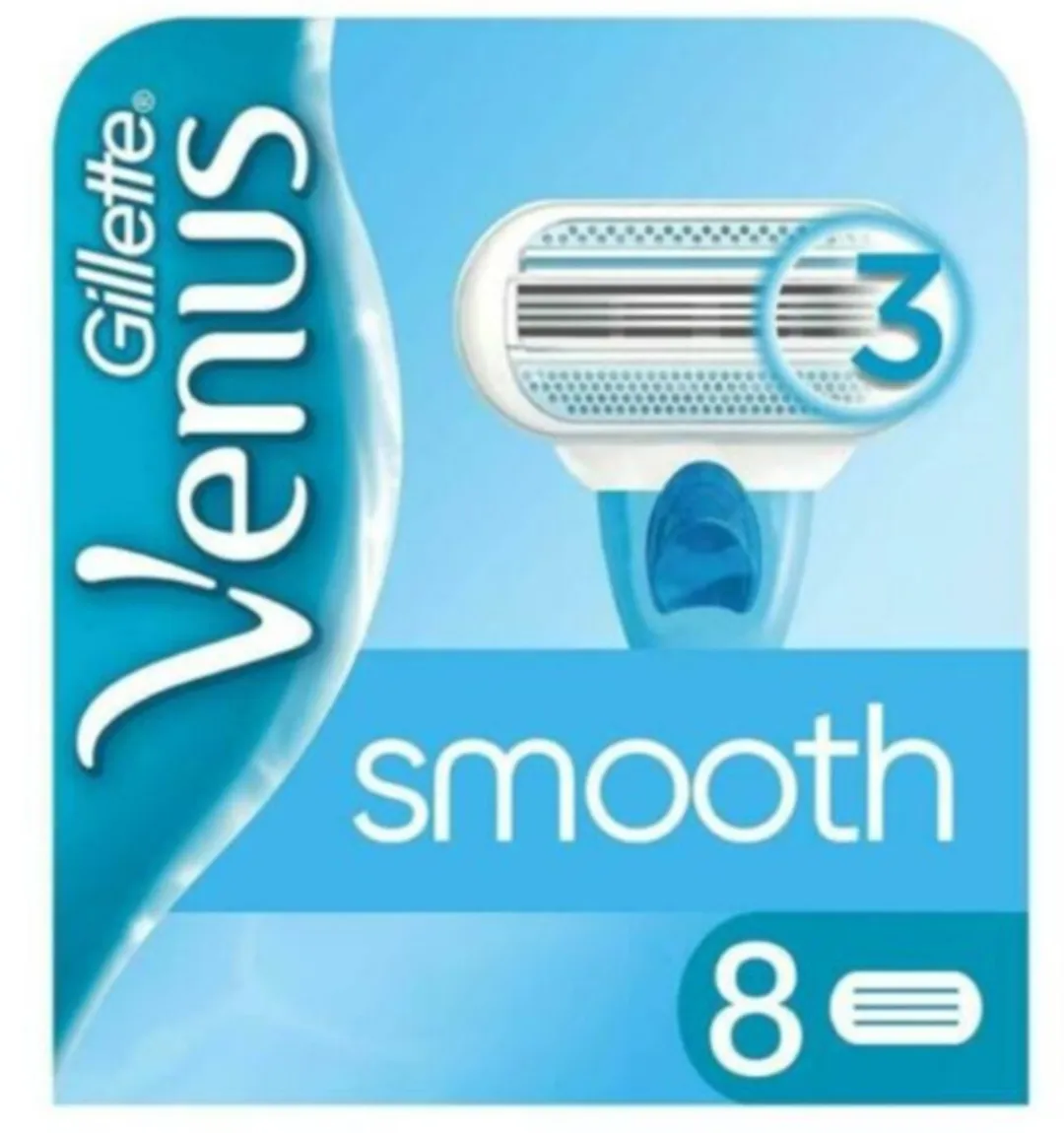 Gillette Venus Scheermesjes 8 Stuks - 3 Bladen - Blauw