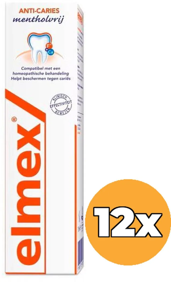 Elmex Anti-Cariës Tandpasta Mentholvrij 12x75ml