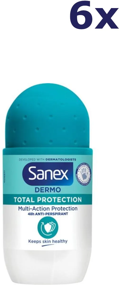 Sanex Dermo Total Protection Deo Roller 300ml - 6 Stuks