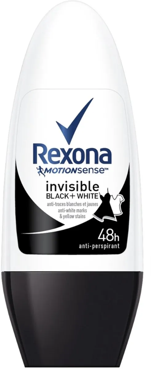 Rexona Invisible Black & White Roll-on Deodorant 50ml