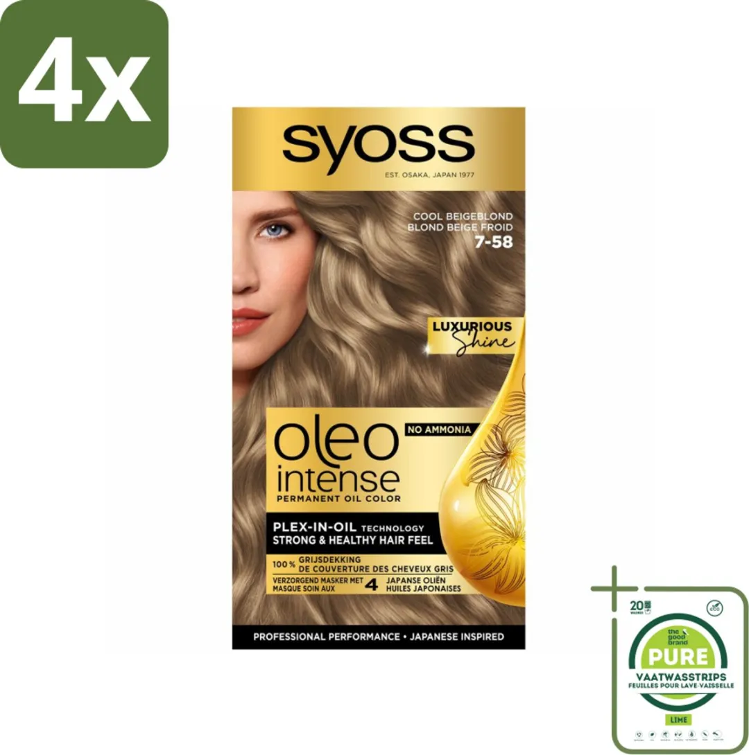 SYOSS Oleo Intense 7-58 Cool Beige Blond Haarverf