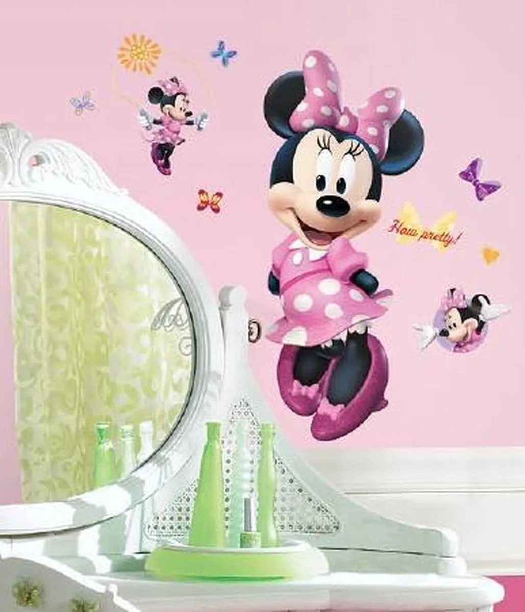 Disney Minnie Mouse Muurstickers - 11 Stuks Bonte Kleuren - afbeelding 6 van 6