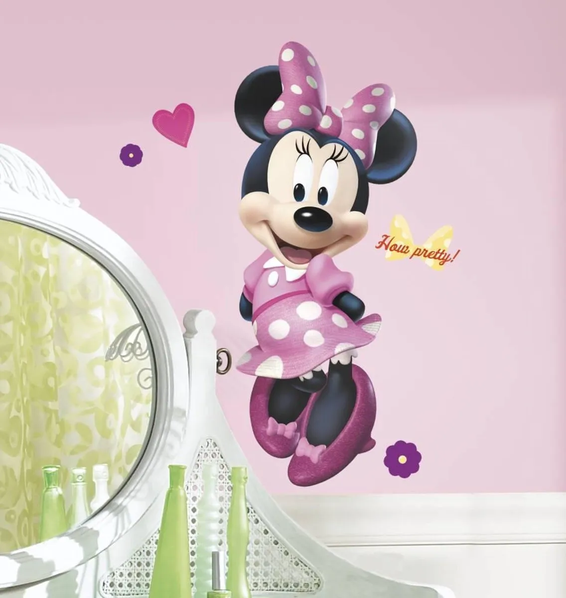 Disney Minnie Mouse Muurstickers - 11 Stuks Bonte Kleuren - afbeelding 2 van 6