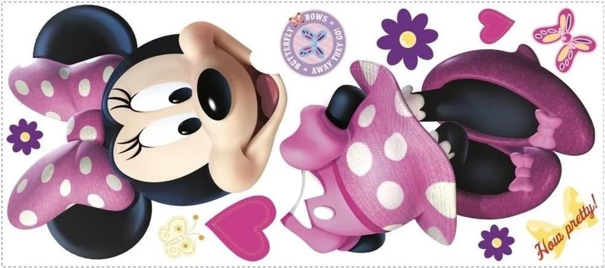 Disney Minnie Mouse Muurstickers - 11 Stuks Bonte Kleuren - afbeelding 5 van 6