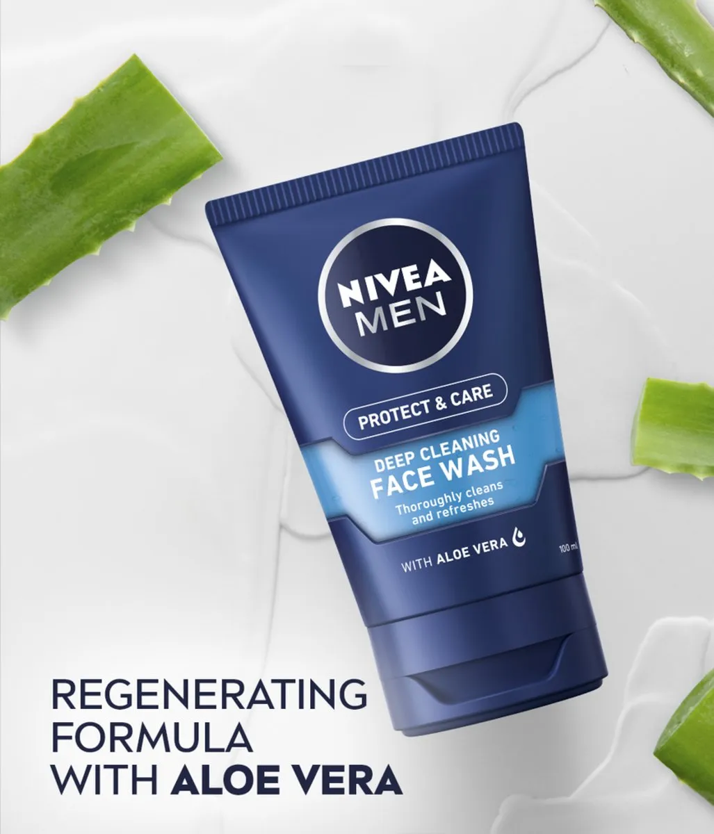 NIVEA MEN Protect & Care Reinigingsgel Gezicht - 3x100ml - afbeelding 6 van 6
