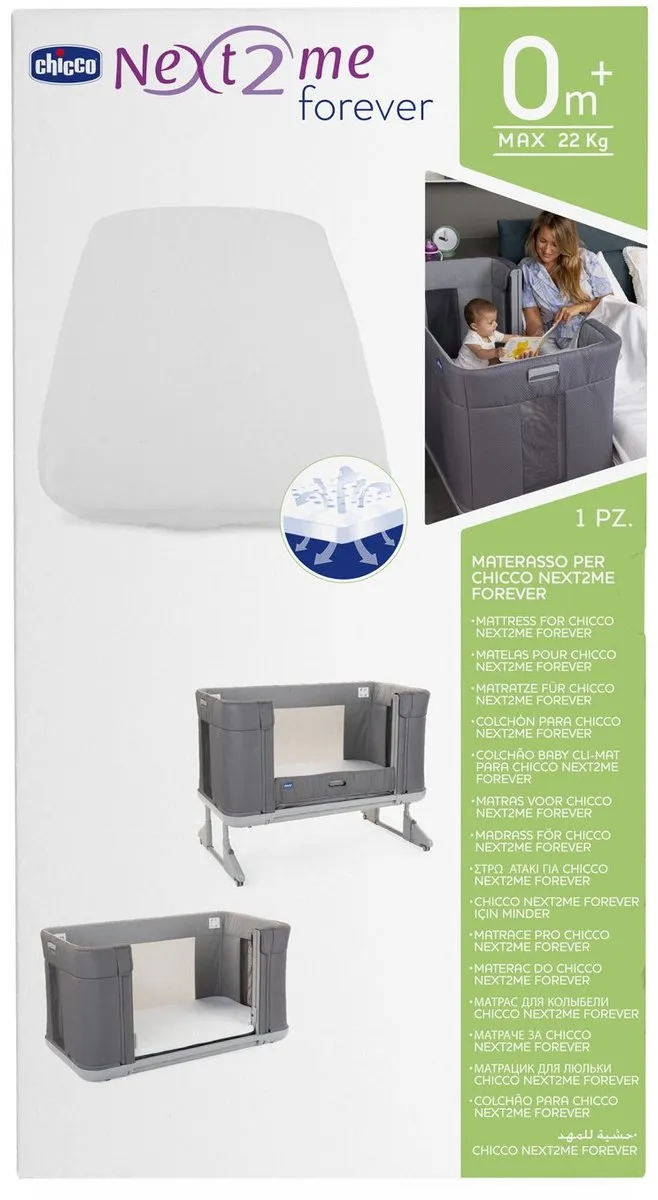 Chicco Next2Me Forever Matras 58,5x102cm - Wit - afbeelding 3 van 4