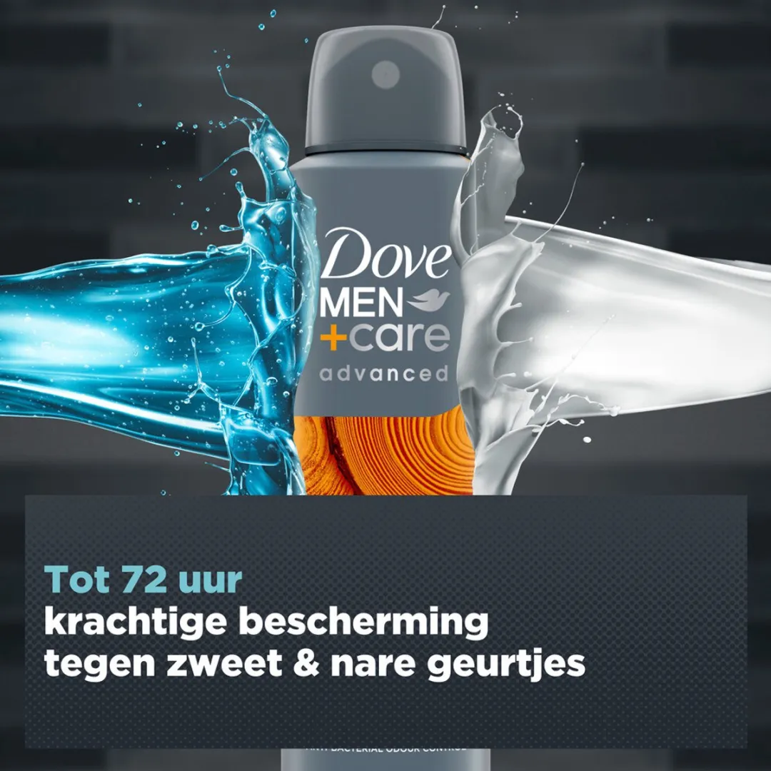 Dove Deodorant Men+ Care Sandalwood & Vanilla - 3 x 150 ml - Voordeelverpakking