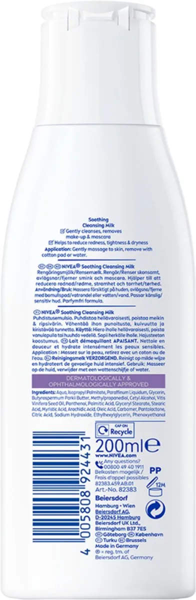 NIVEA Sensitive Reinigingsmelk 200ml